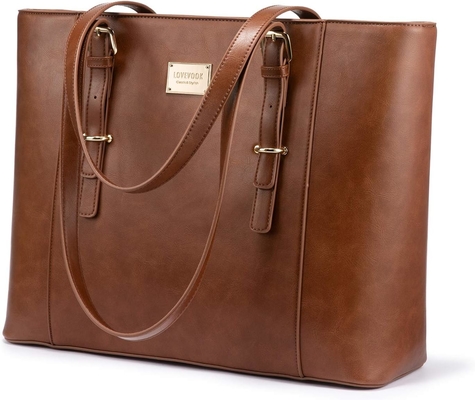 LOVEVOOK LAPTOP BAG FOR WOMEN, STRUCTURED LEATHER COMPUTER BAG, PROFESSIONAL WORK TOTE PURSE, TEACHER/ATTORNEY’S CHOICE,