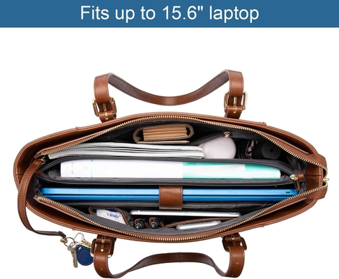 LOVEVOOK LAPTOP BAG FOR WOMEN, STRUCTURED LEATHER COMPUTER BAG, PROFESSIONAL WORK TOTE PURSE, TEACHER/ATTORNEY’S CHOICE,