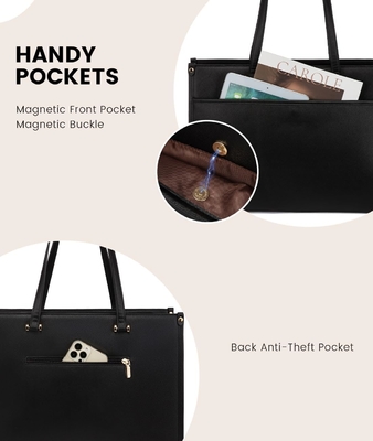 LOVEVOOK Laptop Bag for Women, 15.6 inch Laptop Tote Bag 2-in-1 Professional Work Bag Business Briefcase with Clutch