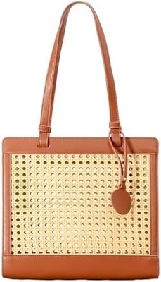 STRAW BEACH BAG FOR WOMEN SUMMER WOVEN RATTAN TOTE BAG STRAW PURSES AND HANDBAGS FOR VACATION WITH PENDANT