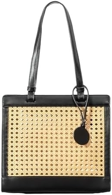 STRAW BEACH BAG FOR WOMEN SUMMER WOVEN RATTAN TOTE BAG STRAW PURSES AND HANDBAGS FOR VACATION WITH PENDANT
