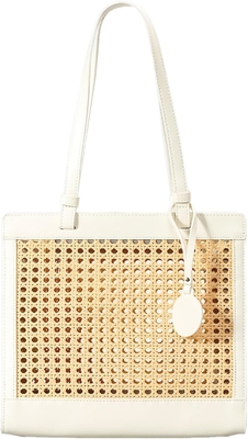 STRAW BEACH BAG FOR WOMEN SUMMER WOVEN RATTAN TOTE BAG STRAW PURSES AND HANDBAGS FOR VACATION WITH PENDANT