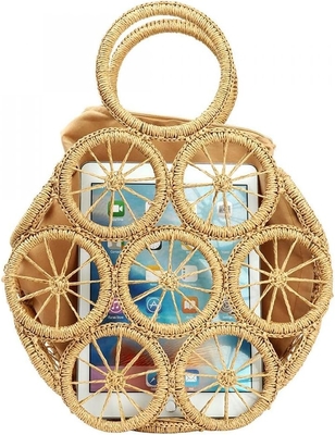 WOMENS LARGE STRAW BAGS BEACH TOTE BAG HANDWOVEN HOBO BAG SUMMER BEACH BAG STRAW HANDBAG