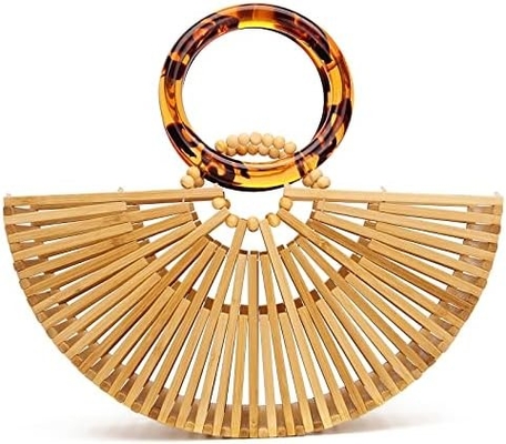 Miuco Womens Bamboo Handbags Handmade Purses Tote Bag