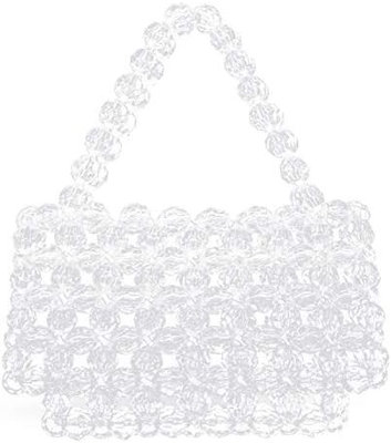 Miuco Women Beaded Bag Handmade Transparent Acrylic Handbags