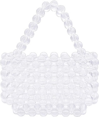 Miuco Women Beaded Bag Handmade Transparent Acrylic Handbags