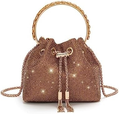 Bling Crystal Rhinestone Purse for Women Sparkly Clutch Handbag Crossbody Bag for Evening Wedding Party Prom