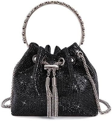 Bling Crystal Rhinestone Purse for Women Sparkly Clutch Handbag Crossbody Bag for Evening Wedding Party Prom