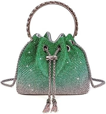 Bling Crystal Rhinestone Purse for Women Sparkly Clutch Handbag Crossbody Bag for Evening Wedding Party Prom