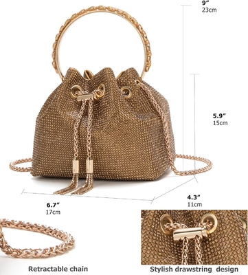 Bling Crystal Rhinestone Purse for Women Sparkly Clutch Handbag Crossbody Bag for Evening Wedding Party Prom