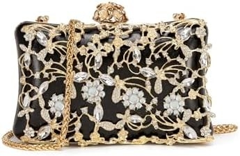 Evening Bag Clutch Purses for Women Rhinestones Purse Sparkling Party Shoulder Handbag Wedding Bag with Chain
