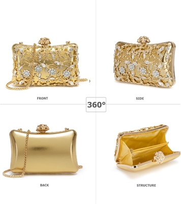 Evening Bag Clutch Purses for Women Rhinestones Purse Sparkling Party Shoulder Handbag Wedding Bag with Chain