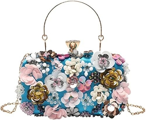 LETODE FLOWER CLUTCH PURSE EVENING BAG FOR WOMEN FORMAL PARTY HANDBAG CHAIN STRAP SHOULDER BAG