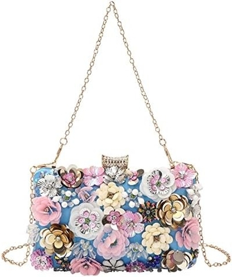 LETODE FLOWER CLUTCH PURSE EVENING BAG FOR WOMEN FORMAL PARTY HANDBAG CHAIN STRAP SHOULDER BAG