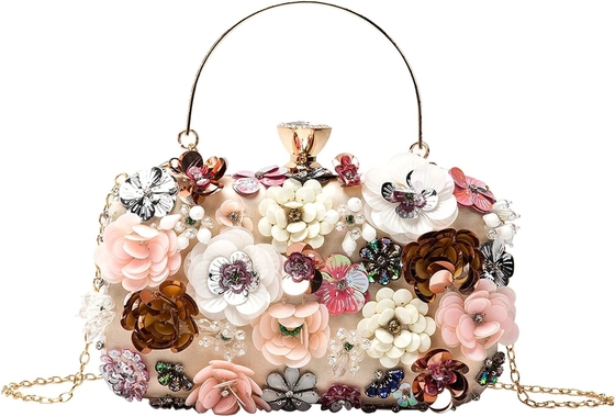 LETODE FLOWER CLUTCH PURSE EVENING BAG FOR WOMEN FORMAL PARTY HANDBAG CHAIN STRAP SHOULDER BAG