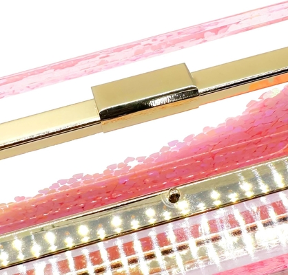 JeVenis Magical Transparent Sequins Clutch Purse Evening Handbag For Party Prom Bride