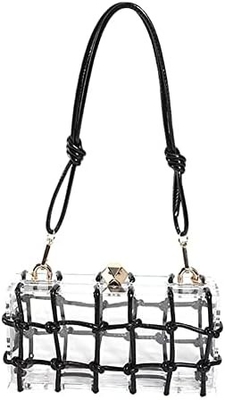 Clear Acrylic Bag Rhinestone Acrylic Clutch Crystal Evening Purses for Women Glitter Handbag for Wedding Cocktail Party