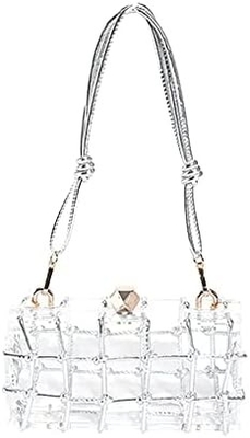 Clear Acrylic Bag Rhinestone Acrylic Clutch Crystal Evening Purses for Women Glitter Handbag for Wedding Cocktail Party