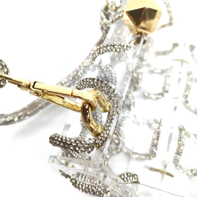 Clear Acrylic Bag Rhinestone Acrylic Clutch Crystal Evening Purses for Women Glitter Handbag for Wedding Cocktail Party