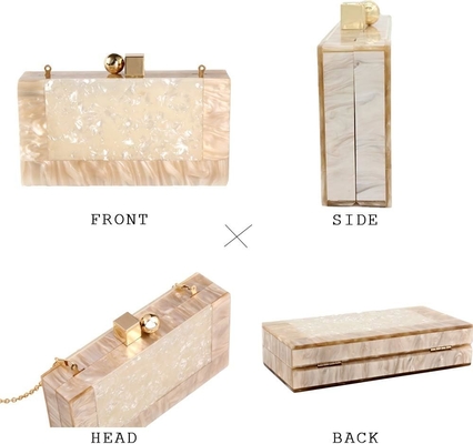 Women Acrylic Evening Clutch bag Glitter Marble Purse Handbag for Wedding Cocktail Party Prom