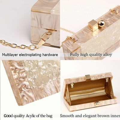 Women Acrylic Evening Clutch bag Glitter Marble Purse Handbag for Wedding Cocktail Party Prom