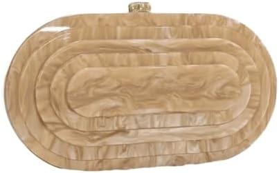 Acrylic Evening Clutch Bag for Women Shell Shape Shoulder Crossbody Bag Glitter Marble Purse Handbag