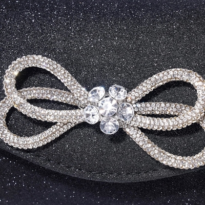 WOMEN EVENING HANDBAG SHINY CRYSTAL BOW FLAP CLUTCH PURSE FOR WOMEN WEDDING PARTY PROM PURSE