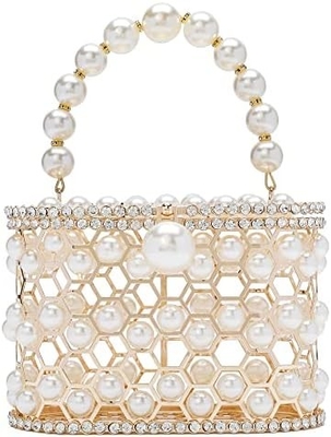EVENING HANDBAG WOMEN CLUTCH PURSES WITH PEARL DIAMONDS FOR WEDDING PROM BIRTHDAY PARTY DINNER ACCESSORIES