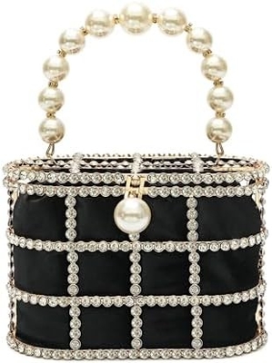 EVENING HANDBAG WOMEN CLUTCH PURSES WITH PEARL DIAMONDS FOR WEDDING PROM BIRTHDAY PARTY DINNER ACCESSORIES