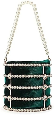 EVENING HANDBAG WOMEN CLUTCH PURSES WITH PEARL DIAMONDS FOR WEDDING PROM BIRTHDAY PARTY DINNER ACCESSORIES