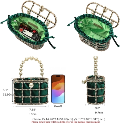 EVENING HANDBAG WOMEN CLUTCH PURSES WITH PEARL DIAMONDS FOR WEDDING PROM BIRTHDAY PARTY DINNER ACCESSORIES