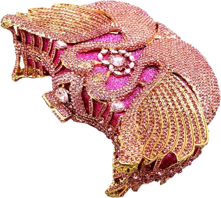 BOUTIQUE DE FGG WOMEN SWAN CLUTCH CRYSTAL EVENING BAGS WEDDING PARTY DINNER LADIES RHINESTONE MINAUDIERE HANDBAG