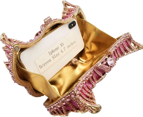 BOUTIQUE DE FGG WOMEN SWAN CLUTCH CRYSTAL EVENING BAGS WEDDING PARTY DINNER LADIES RHINESTONE MINAUDIERE HANDBAG