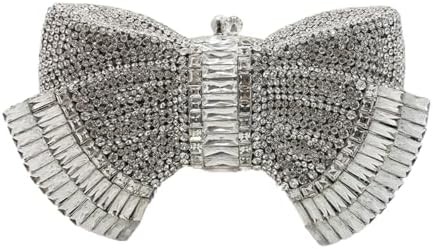 UMREN WOMEN’S ELEGANT BUTTERFLY RHINESTONE EVENING BAGS LUXURY CRYSTAL CLUTCH WEDDING PARTY COCKTAIL HANDBAG PURSE