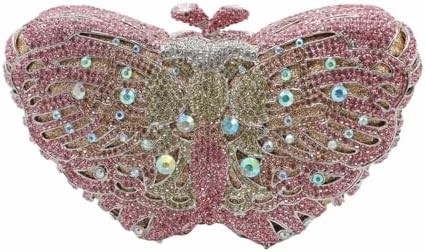 UMREN WOMEN’S ELEGANT BUTTERFLY RHINESTONE EVENING BAGS LUXURY CRYSTAL CLUTCH WEDDING PARTY COCKTAIL HANDBAG PURSE