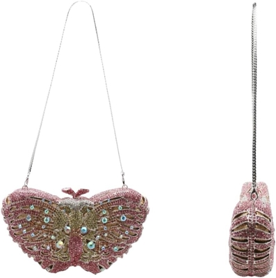 UMREN WOMEN’S ELEGANT BUTTERFLY RHINESTONE EVENING BAGS LUXURY CRYSTAL CLUTCH WEDDING PARTY COCKTAIL HANDBAG PURSE