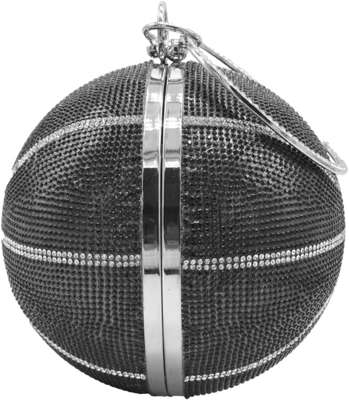 UMREN WOMEN BASKETBALL SHAPED CROSS BODY PURSE RHINESTONE ROUND BALL CRYSTAL EVENING BAG CLUTCH HANDBAG FOR WEDDING