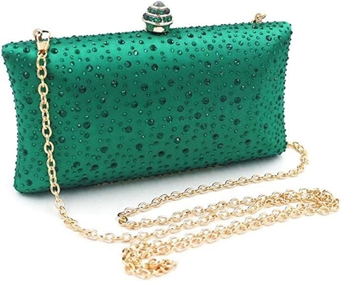 Women's Evening Bag Sparkling Rhinestone Wedding Evening Party Clutch Handbag Purse Chain Shoulder Crossbody Bag
