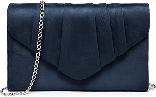 Dasein Women'S Evening Bag Pleated Envelope Clutch Handbag Wedding Party Bridal Purse