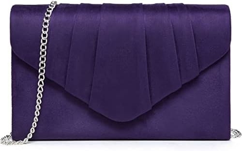 Dasein Women'S Evening Bag Pleated Envelope Clutch Handbag Wedding Party Bridal Purse