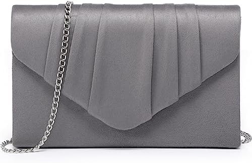 Dasein Women'S Evening Bag Pleated Envelope Clutch Handbag Wedding Party Bridal Purse