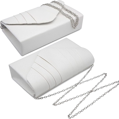 Dasein Women'S Evening Bag Pleated Envelope Clutch Handbag Wedding Party Bridal Purse