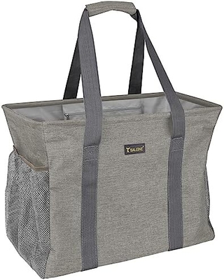 BALEINE EXTRA LARGE UTILITY TOTE BAG WITH WIRE FRAME FOR STORAGE (BLUE, 16.5''X14''X10'')