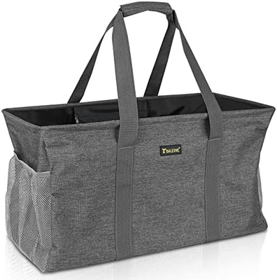 BALEINE EXTRA LARGE UTILITY TOTE BAG WITH WIRE FRAME FOR STORAGE (BLUE, 16.5''X14''X10'')