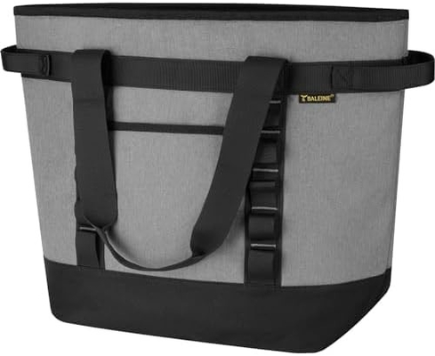 BALEINE LARGE 36-CAN COOLER BAGS INSULATED, PEVA SOFT COOLER TOTE BAG, INSULATED GROCERY BAGS WITH ZIPPERED TOP