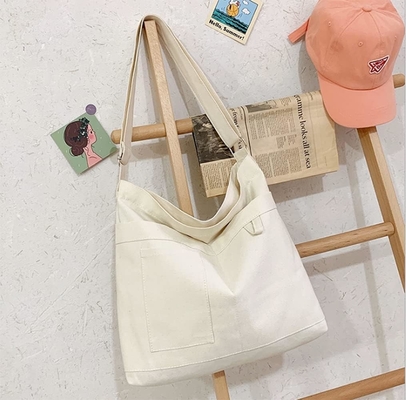 Brand: Kehpish Economical Cotton Canvas Tote Bag,Women Hobo Shoulder Bag Crossbody Handbag with 3 External Pocket