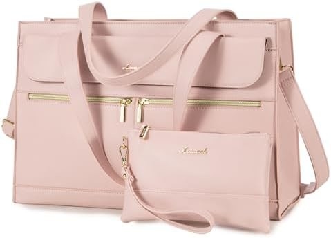 LOVEVOOK LAPTOP BAG FOR WOMEN 15.6 INCH LAPTOP TOTE WORK BAG PROFESSIONAL LEATHER COMPUTER BRIEFCASE WATERPROOF BUSINESS