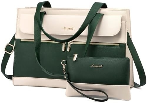 LOVEVOOK LAPTOP BAG FOR WOMEN 15.6 INCH LAPTOP TOTE WORK BAG PROFESSIONAL LEATHER COMPUTER BRIEFCASE WATERPROOF BUSINESS