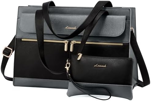 LOVEVOOK LAPTOP BAG FOR WOMEN 15.6 INCH LAPTOP TOTE WORK BAG PROFESSIONAL LEATHER COMPUTER BRIEFCASE WATERPROOF BUSINESS
