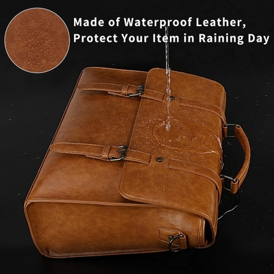 MENS MESSENGER BAG VINTAGE 15.6 INCH WATERPROOF LEATHER LAPTOP BRIEFCASE LARGE SATCHEL SHOULDER BAG RETRO OFFICE COLLEGE